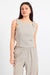 sadie and sage see me stripe pleat top black cream front