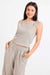 sadie and sage see me stripe pleat top black cream profile