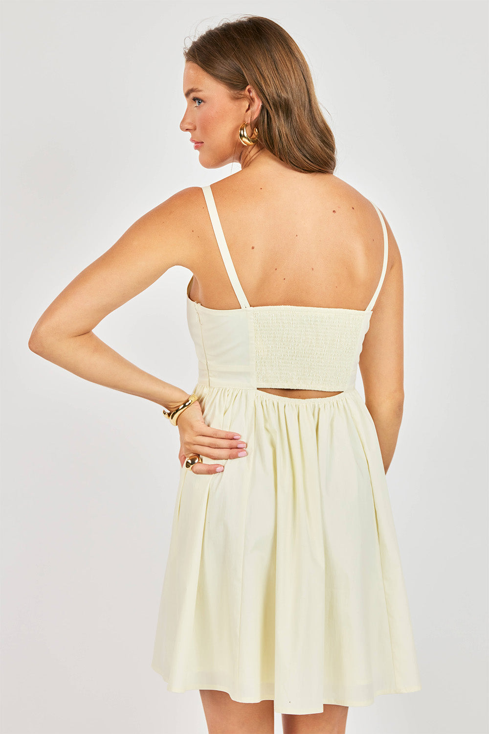 sadie and sage shades on cutout mini dress ivory back