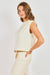 sadie and sage statuesque shirred tank cream side