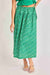 sadie and sage sun escape midi skirt kelly green multi front
