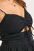 sadie and sage terra ruched maxi dress black detail