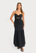 sadie and sage terra ruched maxi dress black front