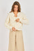 sadie and sage weston zip up sweater cream front