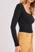 sadie and sage willowbrook square neck knit top black detail