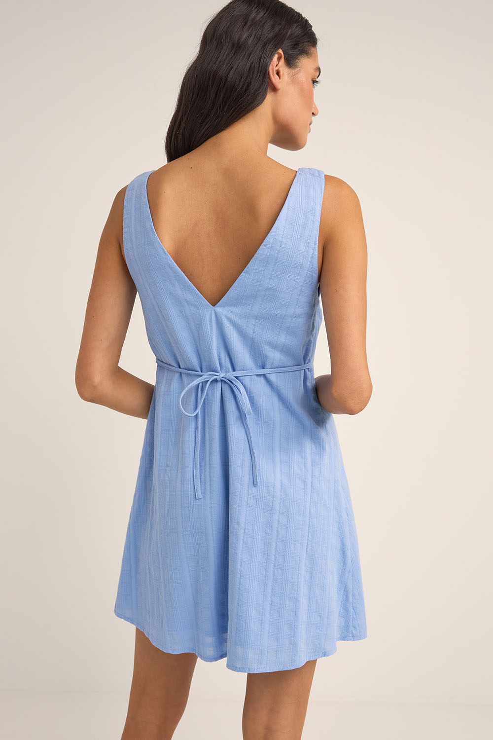 Rhythm - Tyler Mini Dress - Cornflower- Back