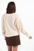 Sage the Label Bookshop Sweater in Cream Oak — Back view