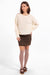 Sage the Label Bookshop Sweater in Cream Oak — Full-body view