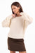 Sage the Label Bookshop Sweater in Cream Oak — Quarter view