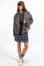 Sage the Label Boston Oversized Collar Jacket in Charcoal — Full-body view