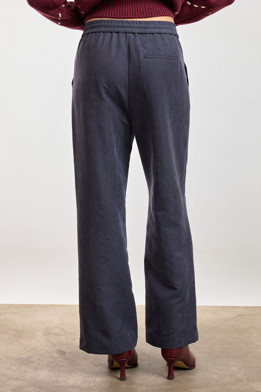 Sage the Label Bowie Trouser in Slate — Back view