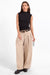 Sage the Label Coralie Mock Neck Top in Black — Full-body view