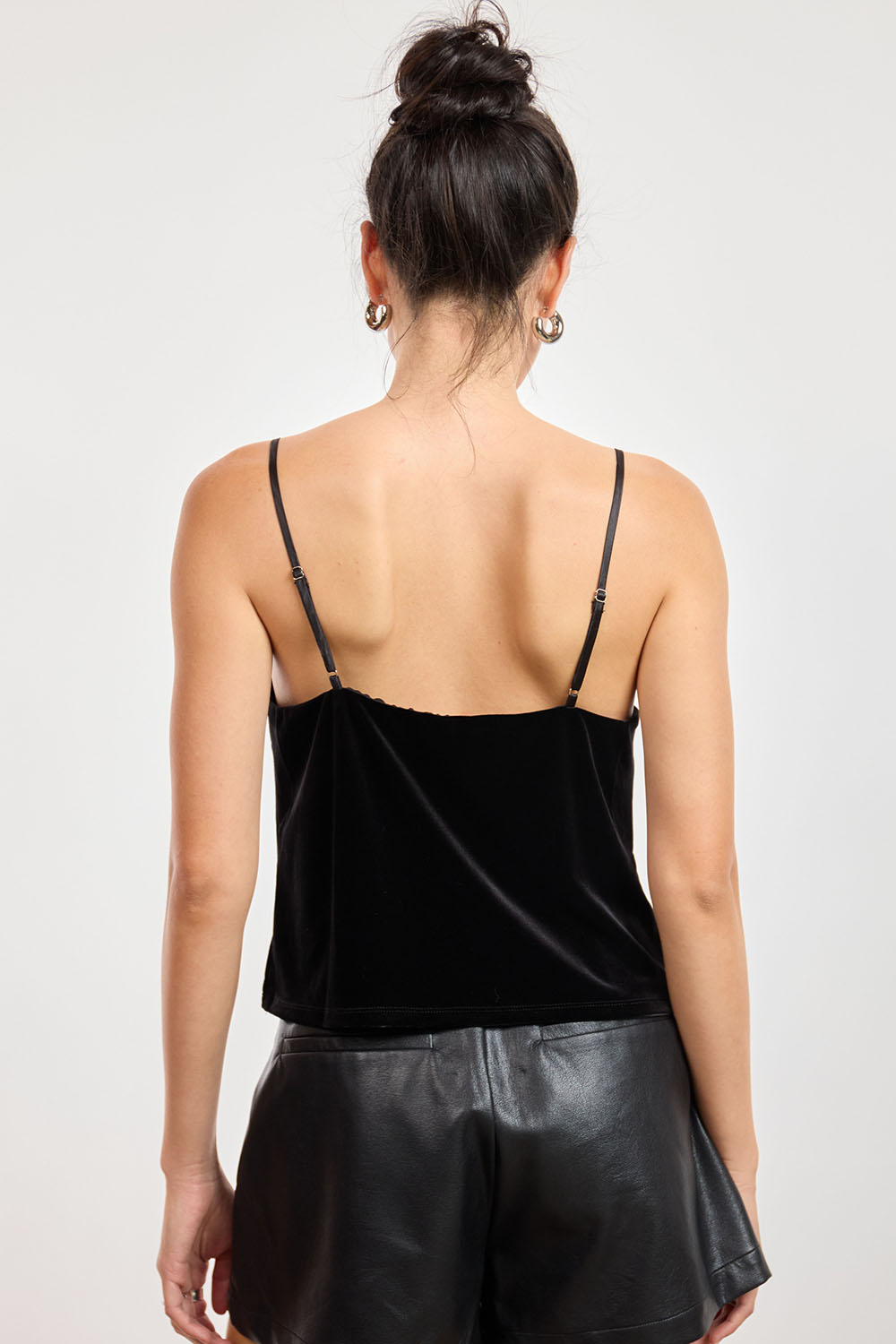 Sage the Label Femme Fatale Cami in Black — Back view