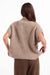 Sage the Label Granger Sweater Vest in Taupe — Back view