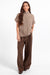 Sage the Label Granger Sweater Vest in Taupe — Full-body view