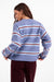 Sage the Label Hudson Stripe Sweater in Blue Multi — Back view