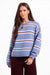 Sage the Label Hudson Stripe Sweater in Blue Multi — Front view