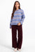Sage the Label Hudson Stripe Sweater in Blue Multi — Full-body view