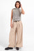 Sage the Label Logic Wide Leg Pant in Beige — Front view