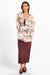 Sage the Label Lola Plaid Sweater Jacket in Cream Brown — Full-body view