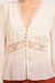 Sage the Label Monaco Peplum Top in Cream — Front detail view