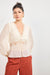 Sage the Label Monaco Peplum Top in Cream — Front view