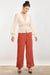 Sage the Label Monaco Peplum Top in Cream — Full-body view