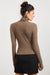 Sage the Label Pennie Turtleneck in Taupe — Back view