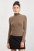 Sage the Label Pennie Turtleneck in Taupe — Front view