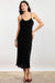 Sage the Label Rhythm Midi Dress in Black — Front view