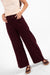 Sage the Label Secret Society Corduroy Pants in Wine — Pocket detail view