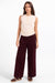 Sage the Label Secret Society Corduroy Pants in Wine — Full-body view