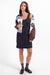 Sage the Label Sweet Rose Sweater Jacket in Navy Oak Multi — Full-body view