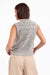 Sage the Label Williams Sleeveless Sweater in Ivory Black — Back view
