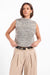 Sage the Label Williams Sleeveless Sweater in Ivory Black — Front view