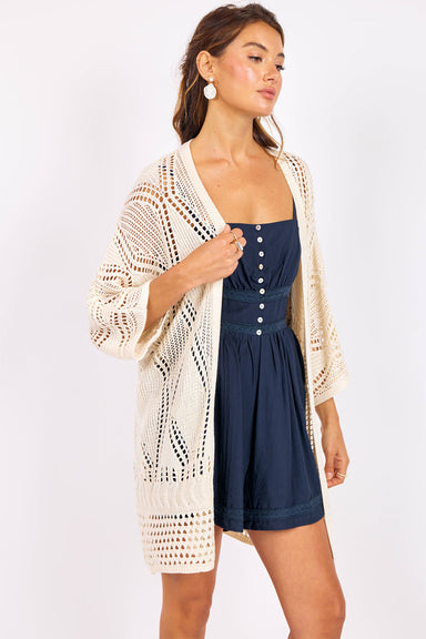 sage the label charlottes web cardigan cream side