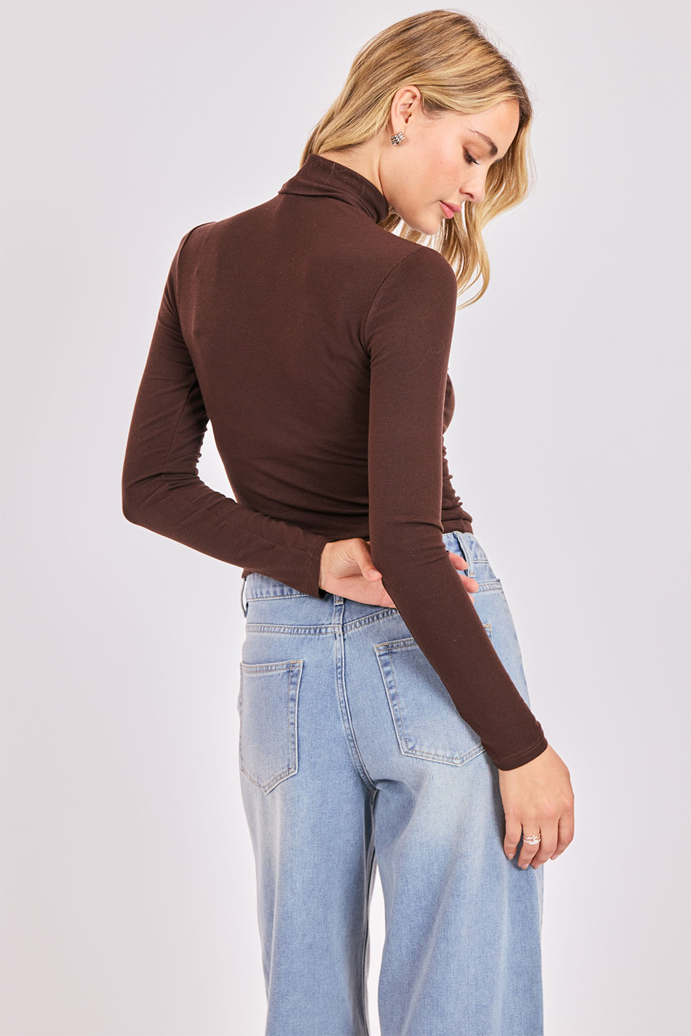 Sage the Label - Coralie LS Knit - Oak - Back