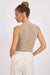 sage the label corinne ruched knit tank heather taupe back