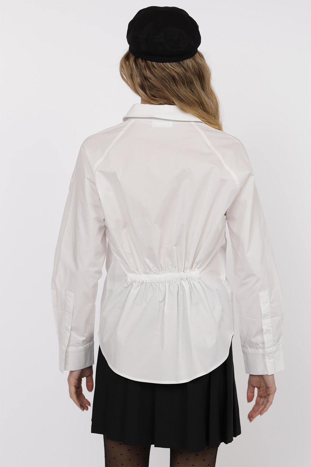 sage the label dazed poplin shirt white back