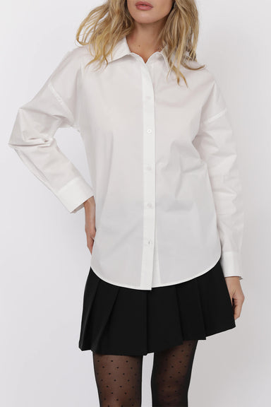 sage the label dazed poplin shirt white front