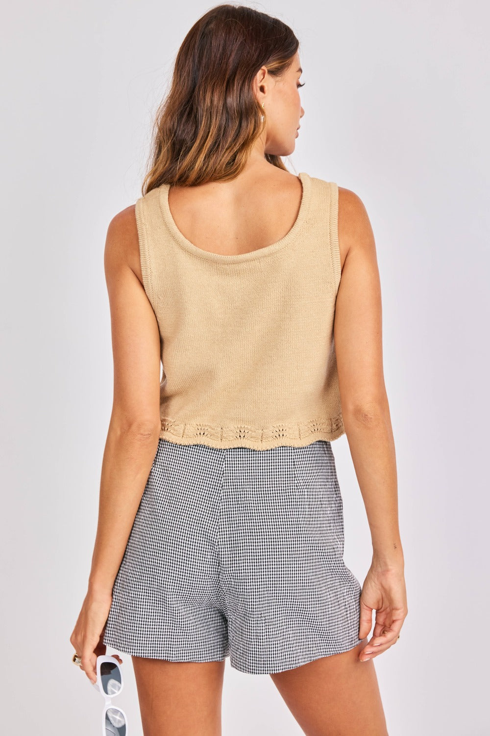 sage the label delmore scalloped tank beige back