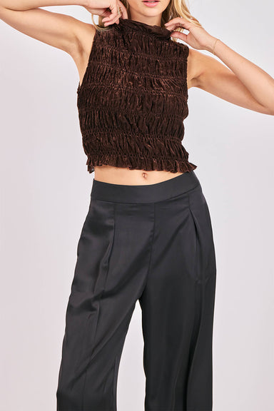 sage the label drama smocked top oak front