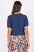 sage the label janice short sleeve sweater navy back