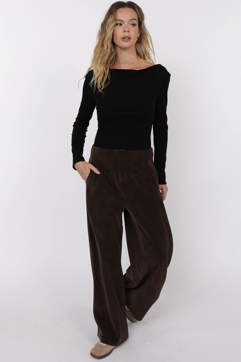 sage the label mystique corduroy pant brown