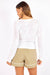 sage the label precious long sleeve knit top white back