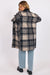 sage the label sabrina double faced plaid coat black multi back