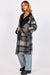 sage the label sabrina double faced plaid coat black multi side