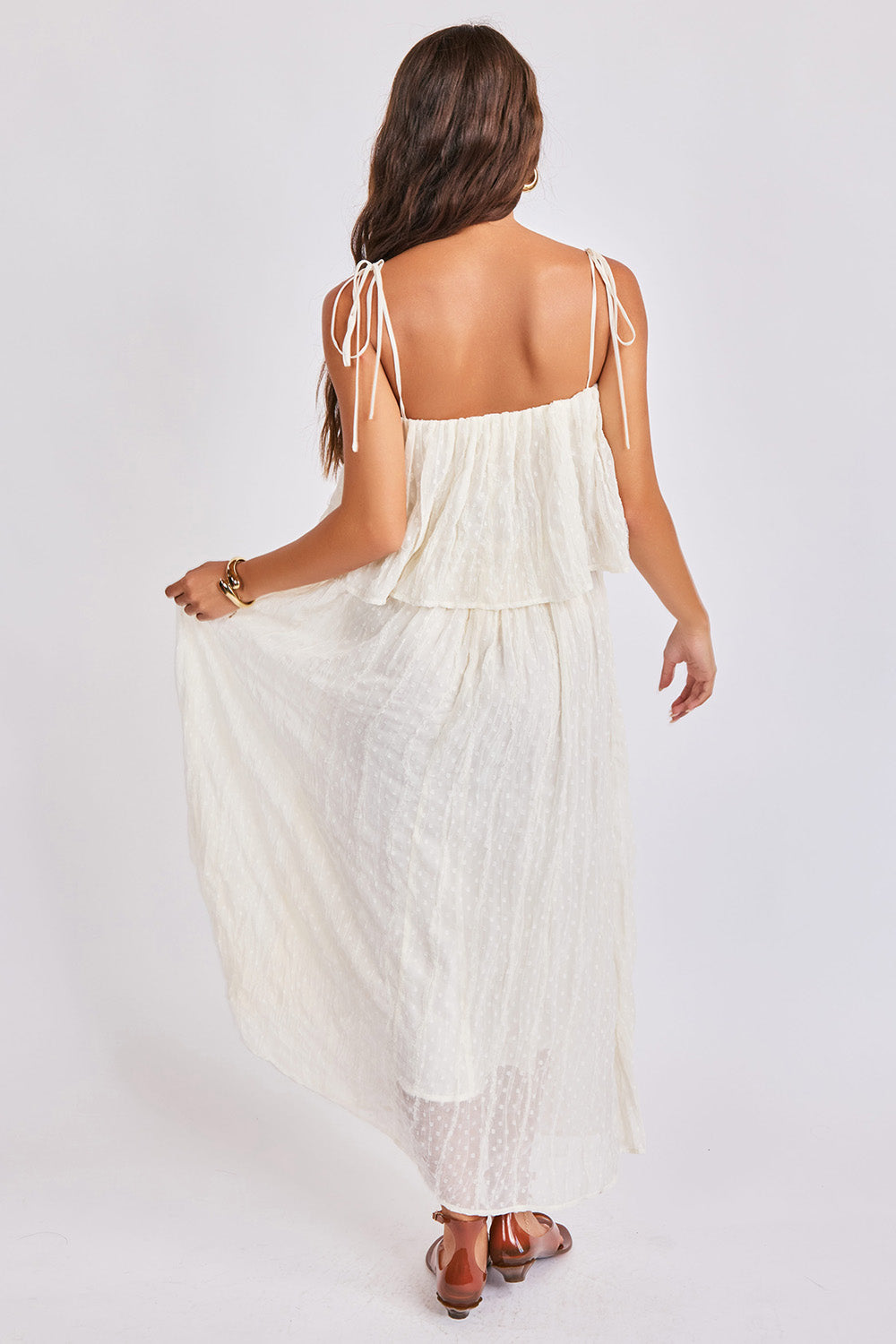 sage the label solstice midi dress ivory back