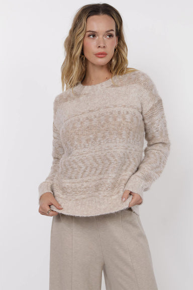 Sage the Label - Spotlight Crew Neck Sweater - Oatmeal Multi - Front