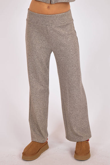 sage the label the lodge pull on knit pant heather grey front